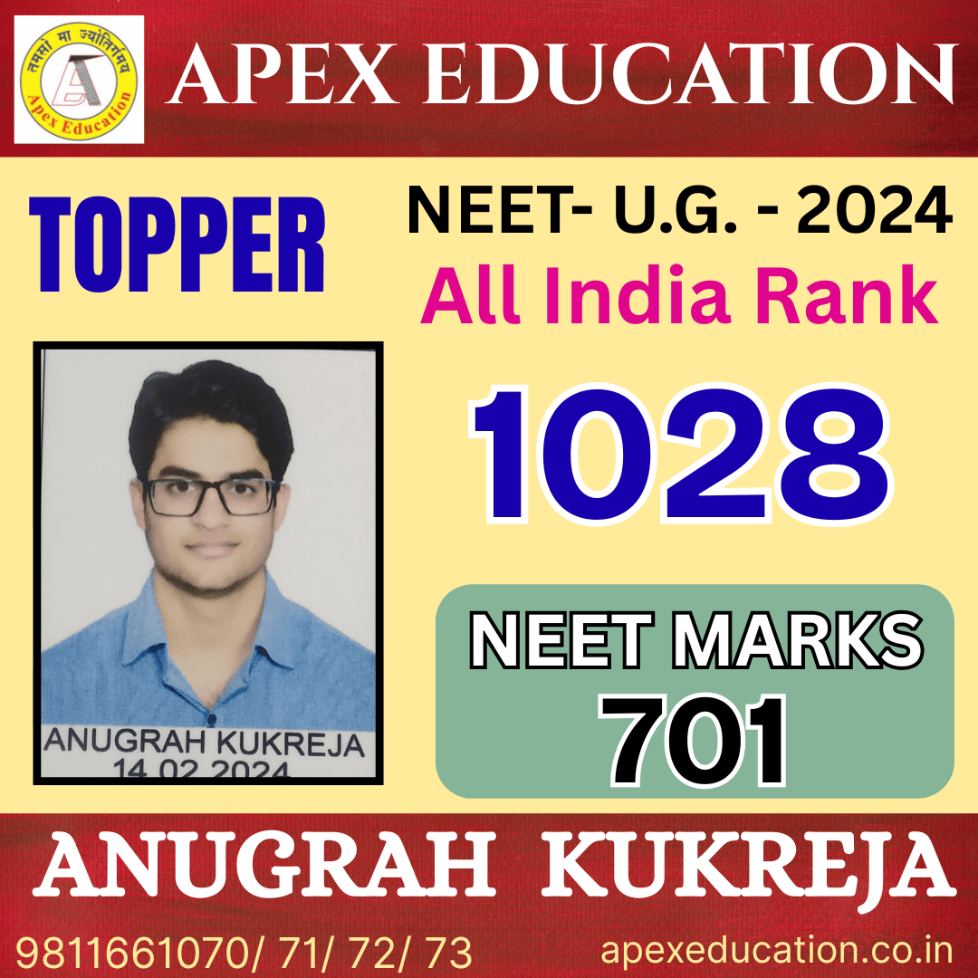 Result card of anugrah Kukreja in NEET